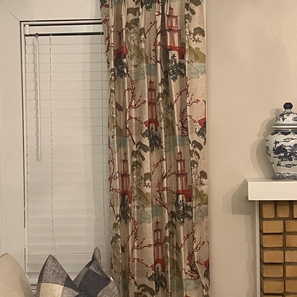 Band New Custom Made Linen Pinch Pleated Drapes~54 x 95. I have five panels. - Picture 9 of 9